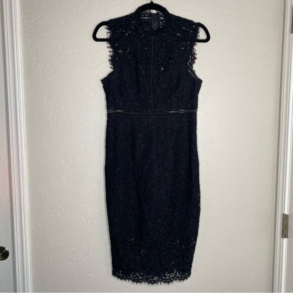 Bardot Lace Panel Dress in Black Small - Picture 10 of 10